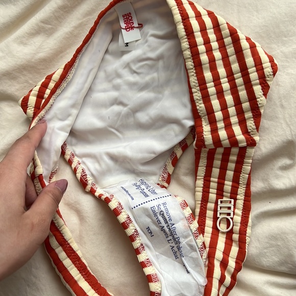 NWT madewell solid and striped Elle swim bikini set size medium - Picture 4 of 5